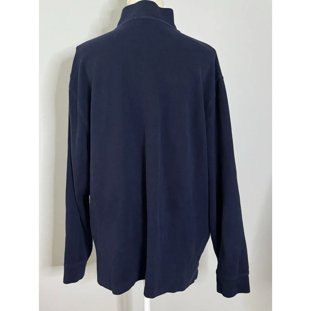 Polo Ralph Lauren‎ Men's Navy Blue Estate-Rib Quarter Zip Pullover XXL
